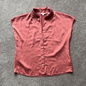 Vince Women's Button-Down Shirt in Dusty Pink